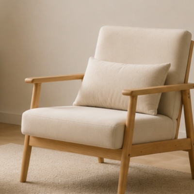 Nordic Minimalist Casual Armchair